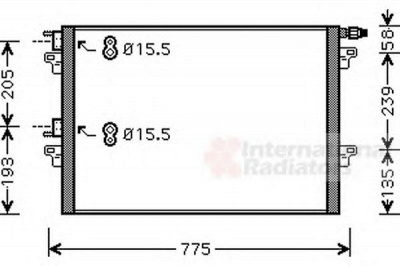 VAN WEZEL 43005382 -  Конденсатор, кондиционер